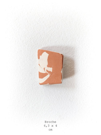 Ceramic Patchwork Broche / Hair Clip