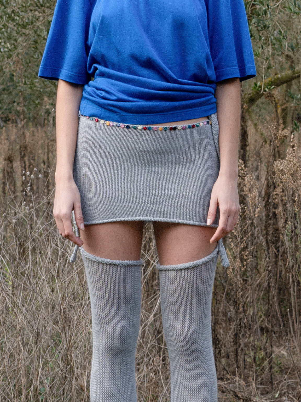 Dirty Buttons Skirt Short